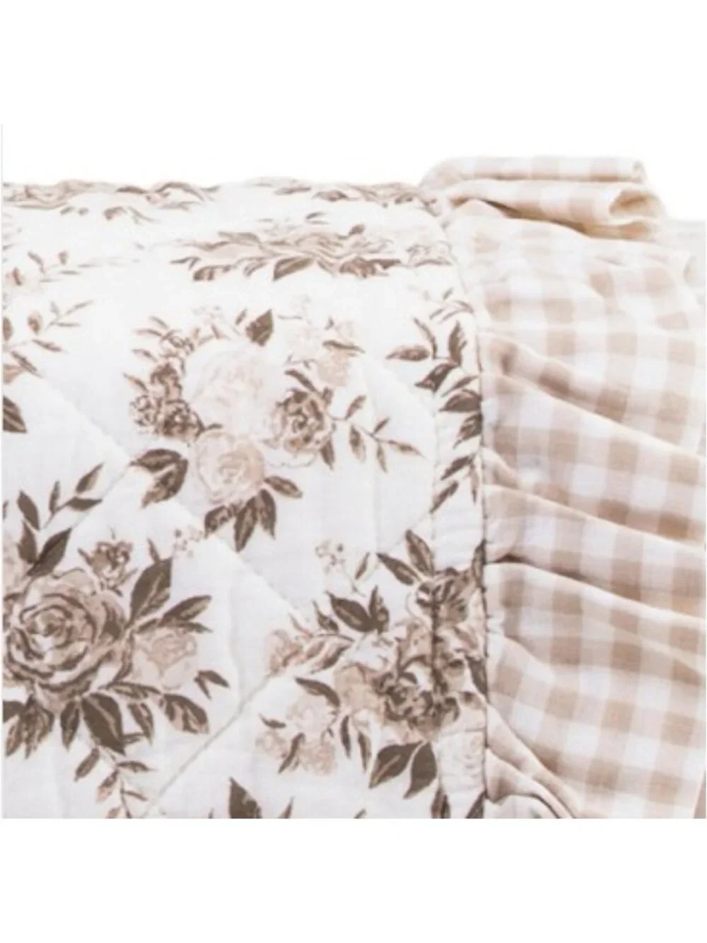 RACHEL ZOE Floral Quilt Set With Ruffle